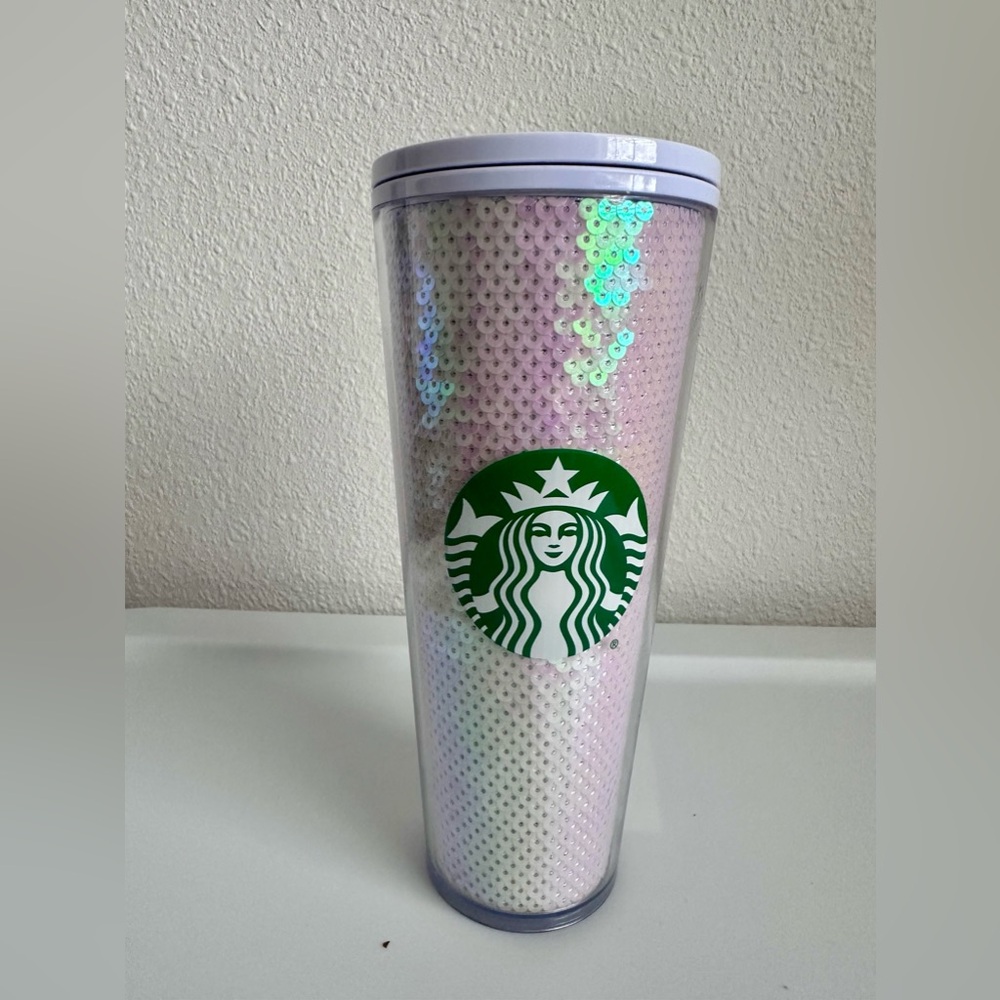 Iridescent Sequin Starbucks Cup